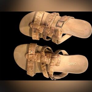 Vionic wedge sandals with Velcro strap, size 8